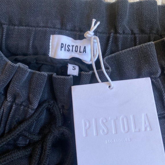 NWT Pistola Salem Cooper Paperbag Drawstrings Short in Black Size Small - Picture 6 of 7